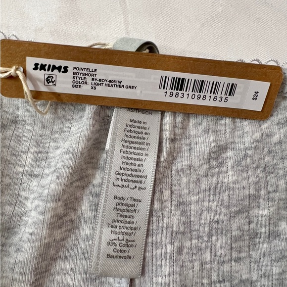 SKIMS Pointelle Cami Tank Top + Boyshort Boy Short Shorts Underwear Set - Picture 5 of 5